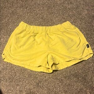 Patagonia Yellow Athletic Shorts Lightweight Breathable